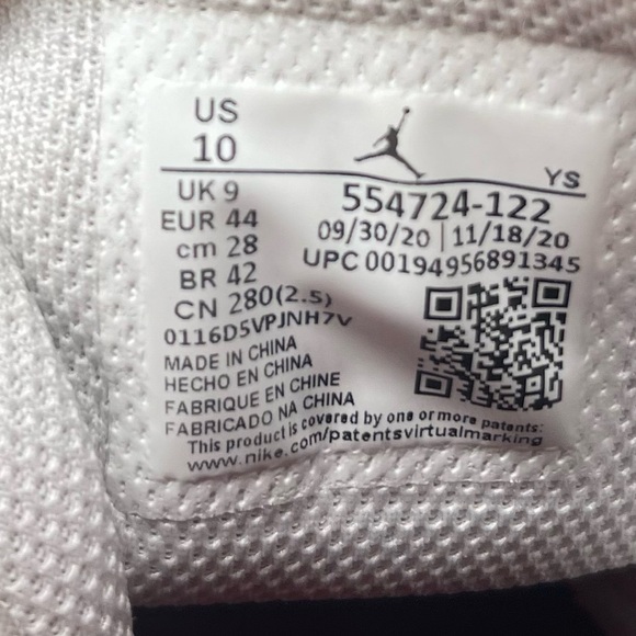 Nike Sneakers Mens 10‎ Air Jordan 1 Mid Gym Red Black White 554724-122 Shoes - Picture 8 of 10